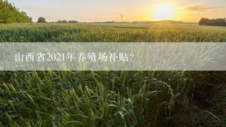 山西省2021年养殖场补贴？