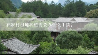 在农村租地种植需要办什么手续？