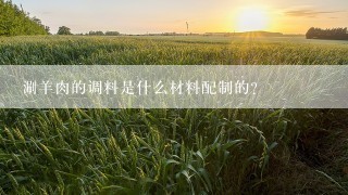 涮羊肉的调料是什么材料配制的？