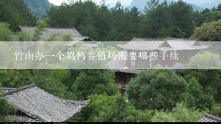 竹山办一个鸡鸭养殖场需要哪些手续