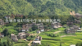 鱼塘养殖4月份中午须开增氧机吗