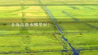 三亚海岛潜水哪里好？