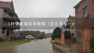 《科学养兔技术视频（怎么养兔）》