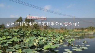 惠州市科冠水产养殖有限公司怎么样？