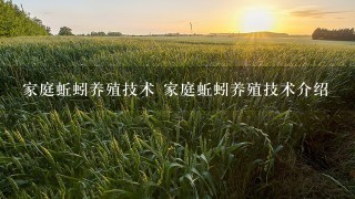 家庭蚯蚓养殖技术 家庭蚯蚓养殖技术介绍