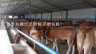 夏季鱼塘什么时候开增氧机？