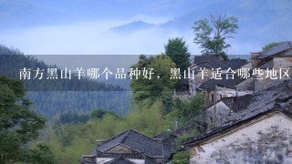 南方黑山羊哪个品种好，黑山羊适合哪些地区养殖