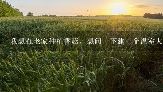 我想在老家种植香菇，想问一下建一个温室大棚（一亩