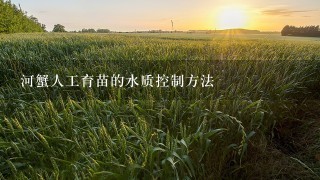 河蟹人工育苗的水质控制方法