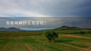 养殖场取什么名字好？