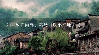 如果放养肉鸡。鸡场可以不打地面吗