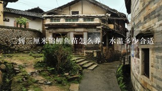 2到3厘米锦鲤鱼苗怎么养，水温多少合适