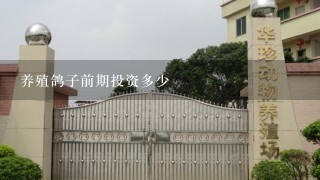 养殖鸽子前期投资多少