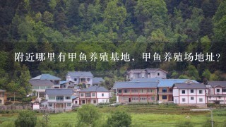 附近哪里有甲鱼养殖基地，甲鱼养殖场地址？