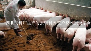 湖北饲料厂生产的蛋鸭料养殖户反映蛋鸭采食量低，产蛋率不高，有能帮我们调整下配方的吗？