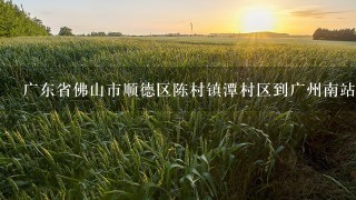 广东省佛山市顺德区陈村镇潭村区到广州南站多远？