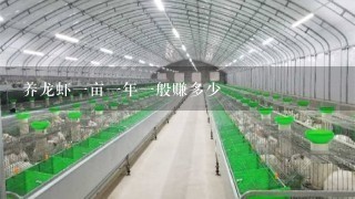 养龙虾1亩1年1般赚多少