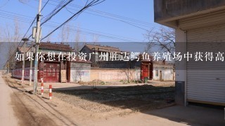 如果你想在投资广州胜达鳄鱼养殖场中获得高额回报你认为需要多长时间才能达到这一目标呢