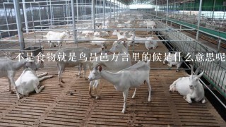 不是食物就是鸟昌邑方言里的候是什么意思呢