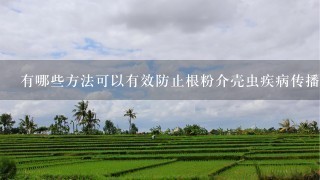 有哪些方法可以有效防止根粉介壳虫疾病传播到其他植物上