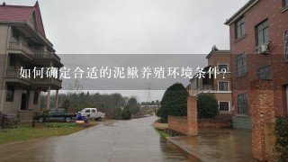 如何确定合适的泥鳅养殖环境条件