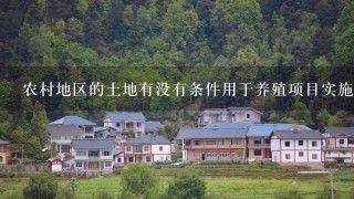 农村地区的土地有没有条件用于养殖项目实施