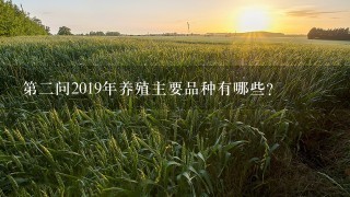 第二问2019年养殖主要品种有哪些