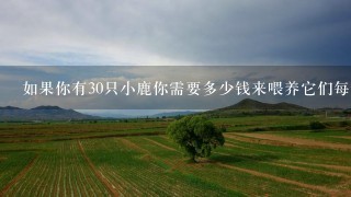 如果你有30只小鹿你需要多少钱来喂养它们每天的食量是5公斤吗