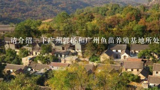 请介绍一下广州郭桥和广州鱼苗养殖基地所处环境条件和优势