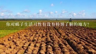 你对蝎子生活习性有没有特别了解的地方