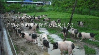 养殖水板的维护保养方法是什么?