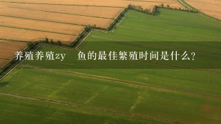 养殖养殖zyż鱼的最佳繁殖时间是什么?